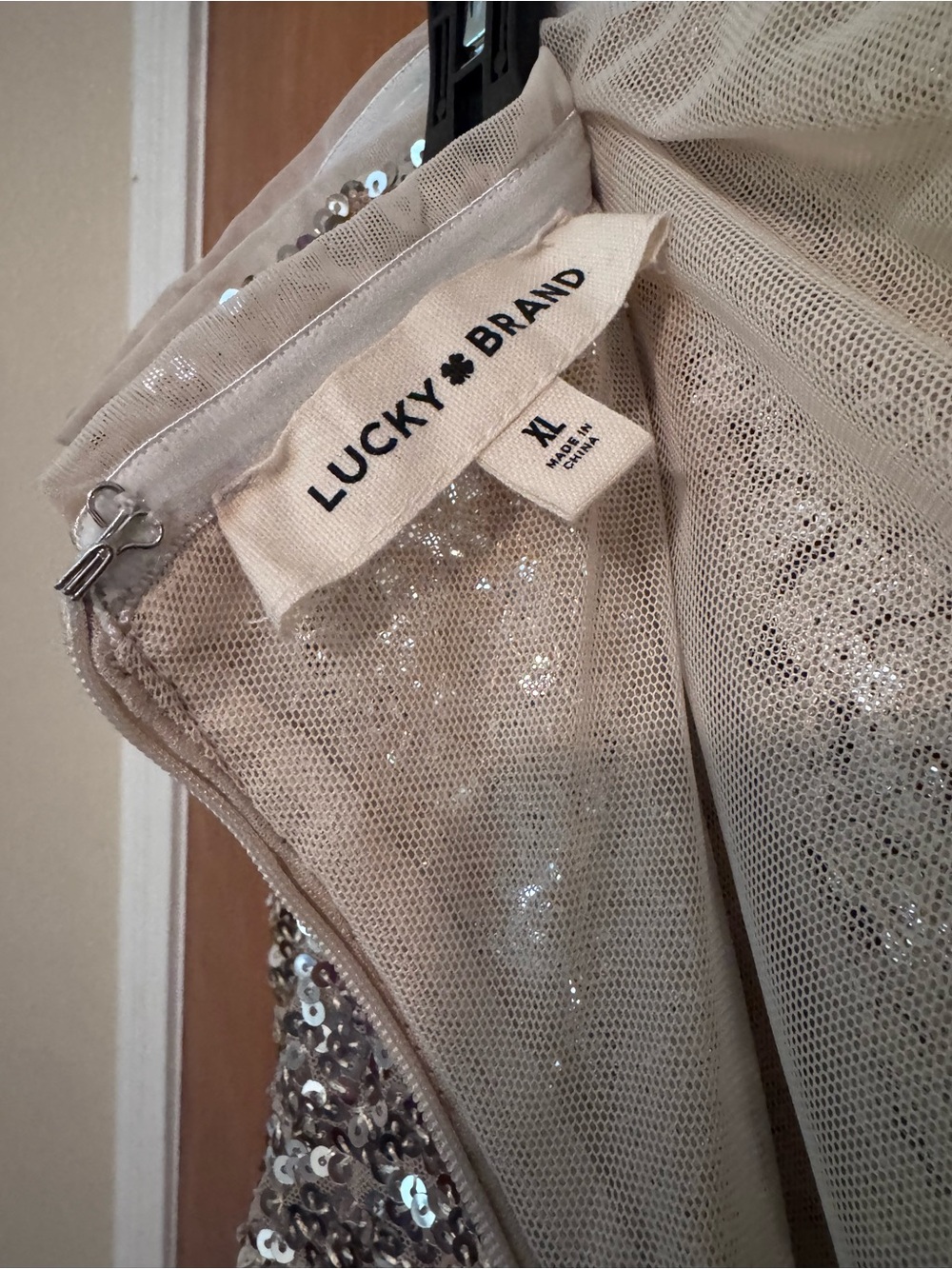 Lucky Brand Strapless Silver Sequin Gown - Picture 9 of 11